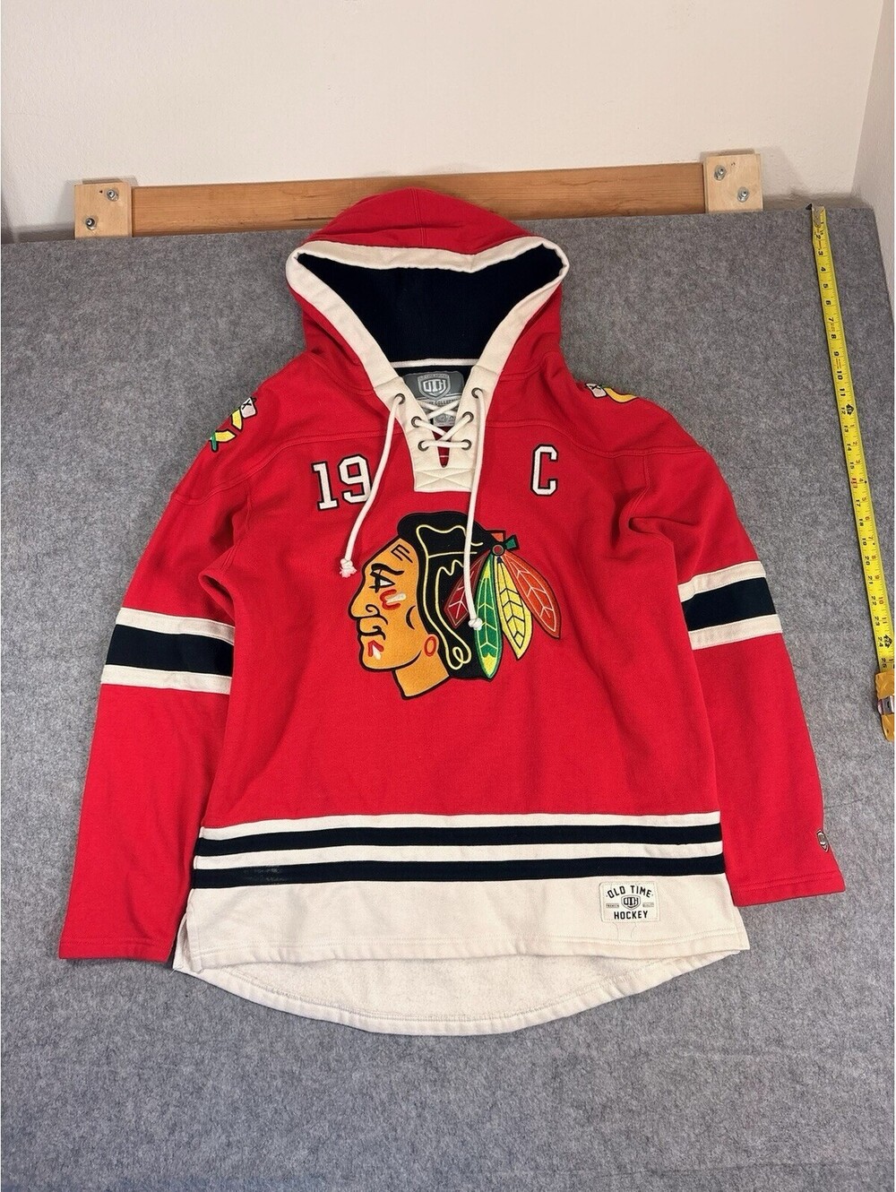 Chicago Blackhawks Hoodie Mens Large Old Time Hockey Causeway Collection Toews